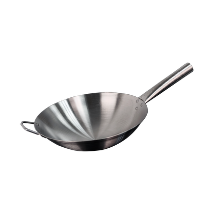 KTL Stainless Steel Wok with Single Handle - CSWS